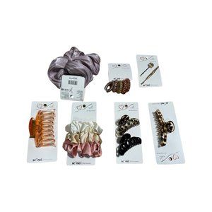 New, scunci, 7 pkgs including elastics, claws and pins, Ali Manno